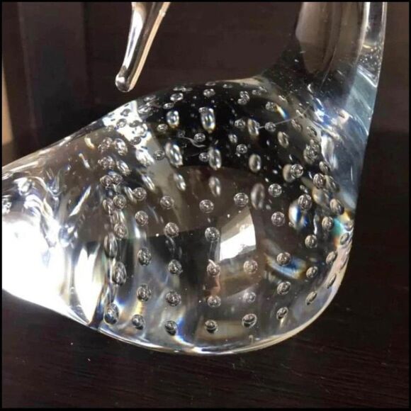 Vintage MCM Art Glass Swan Paperweight - Picture 2 of 7